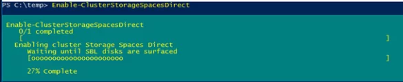 Enable-ClusterStorageSpacesDirect windows server 2016