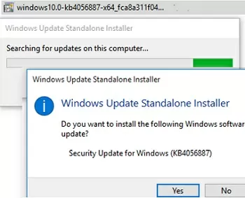install msu with windows update standalone installer