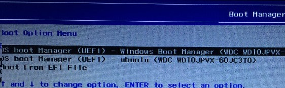 windows 10 uefi menu - run windows boot manager
