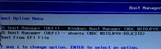 windows 10 uefi menu - run windows boot manager
