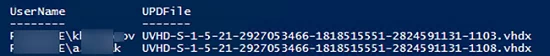 Find out which User Profile Disk maps to which Domain User account with PowerShell