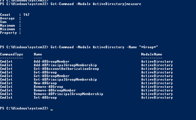 Module ActiveDirectory to manage AD group in powershell