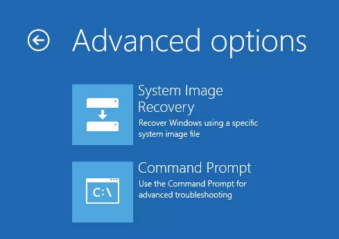 run command prompt in the recovery environment