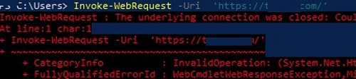 Invoke-WebRequest PowerShell: Could not establish trust relationship SSL TLS secure channel