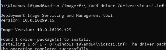 dism: add driver to the offline windows image