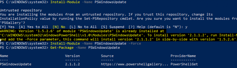 Install and Manage Windows Updates with PowerShell (PSWindowsUpdate ...