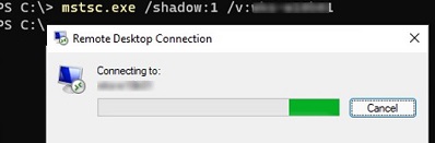 mstsc: shadowing the user desktop session in Windows 11