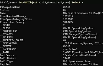 Get-WMIObject: list wmi attributes and values using powershell