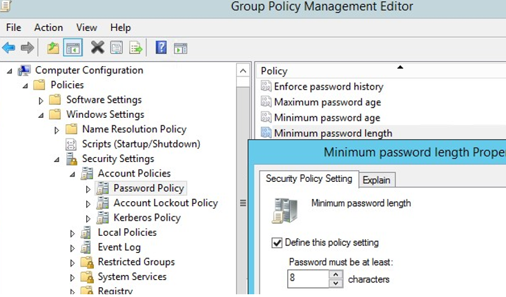 Managing Domain Password Policy In The Active Directory Windows OS Hub