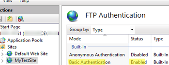 FTP Server: Basic Authentication 