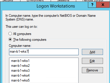 active directory logon workstations restriction