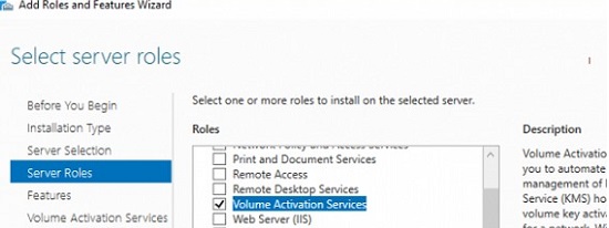 install volume activation service role on windows server 2022