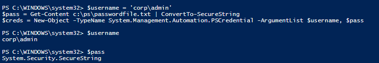 ConvertTo-SecureString