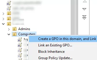 Create new domain GPO