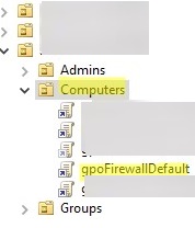link firewall policy to active directory computers