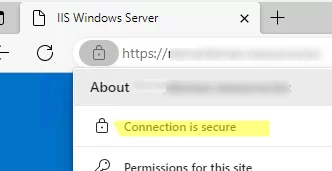 secure connection in browser with trusted cert