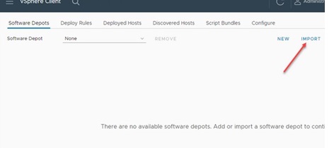 vcenter: import esxi image and drivers