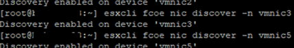 esxcli fcoe nic discover - initiate FCOE adapter discover