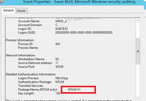 Event ID 4624 Source Microsoft-Windows-Security-Auditing NTLM Usage