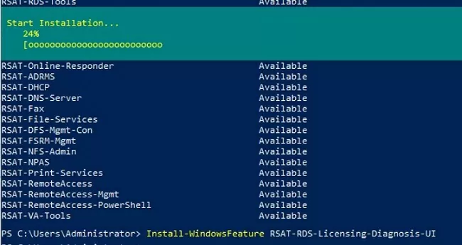 windows server 2022 and 2019: Install-WindowsFeature RSAT
