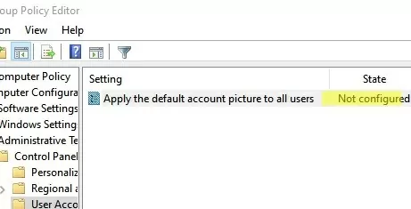 GPO option: Apply the default logon picture to all users