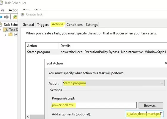 run sheduled powershell script on a domain controller