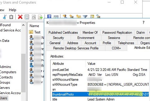set thumbnailPhoto attribute for active directory user account