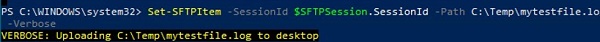 upload files to sftp with powershell