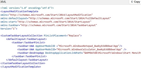 pinned_apps.xml template file