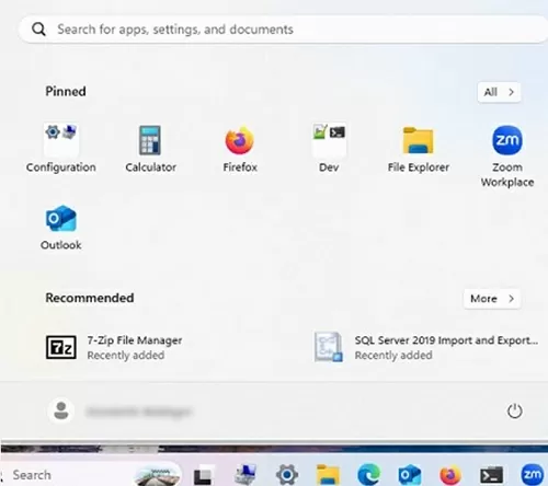 Windows 11: configure Start menu layout on a reference computer