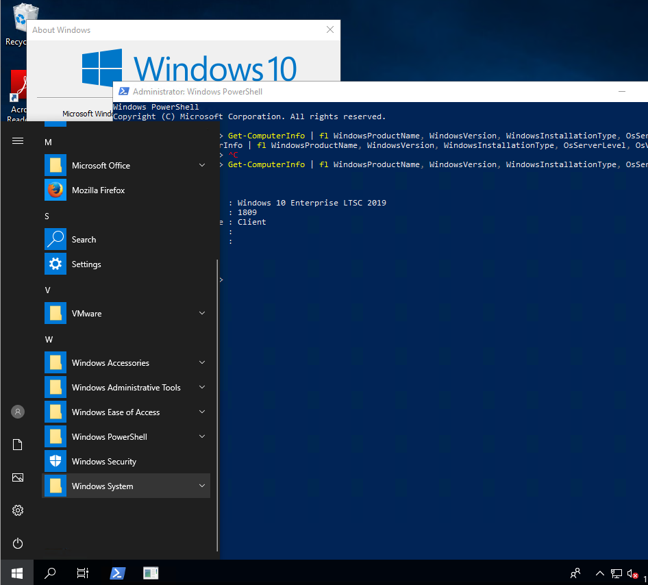 Windows 10 LTSC start menu empty