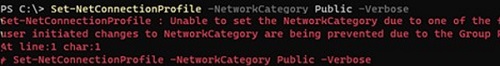 Set-NetConnectionProfile error: NetworkCategory cannot be changed from DomainAuthenticated
