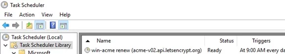 win-acme lets encrypt auto renew scheduler task