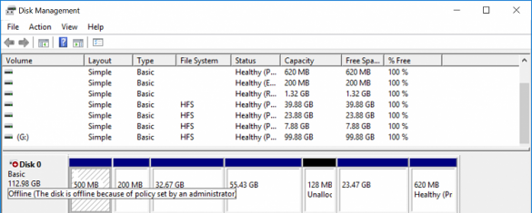 The Disk is Offline Because of Policy Set by an Administrator | Windows ...