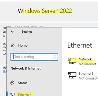 Change network location via Windows Server 2022 UI