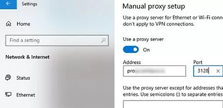 disable proxy serve in windows