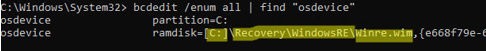 bcedit check recovery vim image