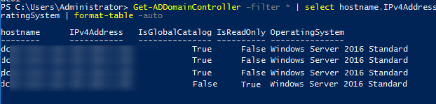 Get-ADDomainController - PowerShell gets domain controller information