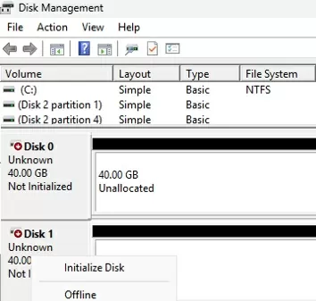  initialize disk