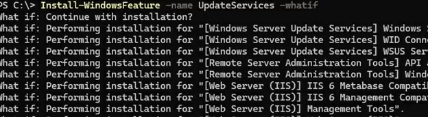 Install-WindowsFeature whatif - view role dependencies