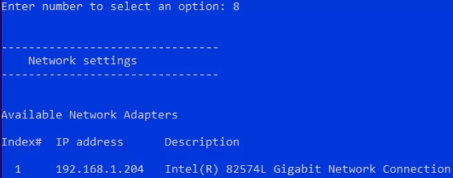 configuring ip addres on hyper-v server