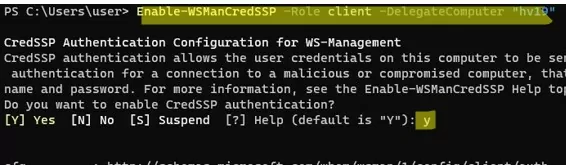enable-wsmancredssp client