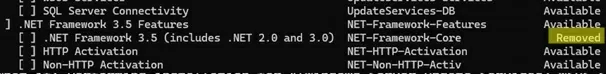 removed role or feature on demand on windows server