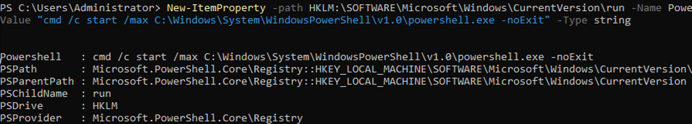 set powershell.exe as a default processor on hyper-v server