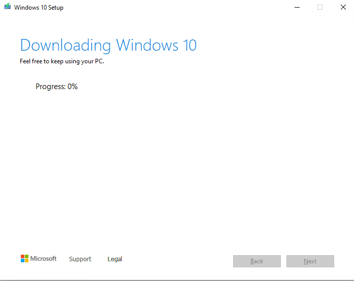 downloading win 10 install image
