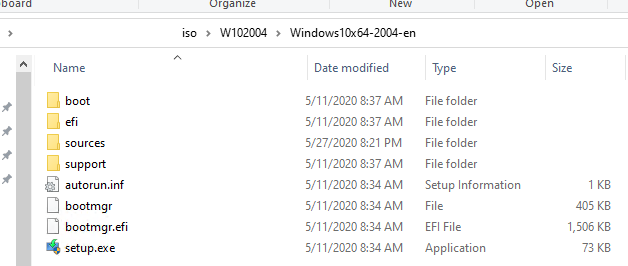 extract windows 10 iso image to folder