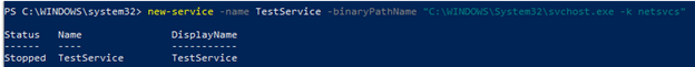 new-service create service with powershell