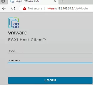 vmware esxi host client web interface