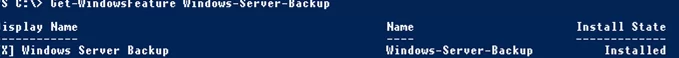WindowsFeature Windows-Server-Backup