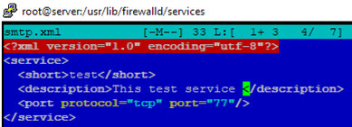 create custom service for firewalld on centos linux